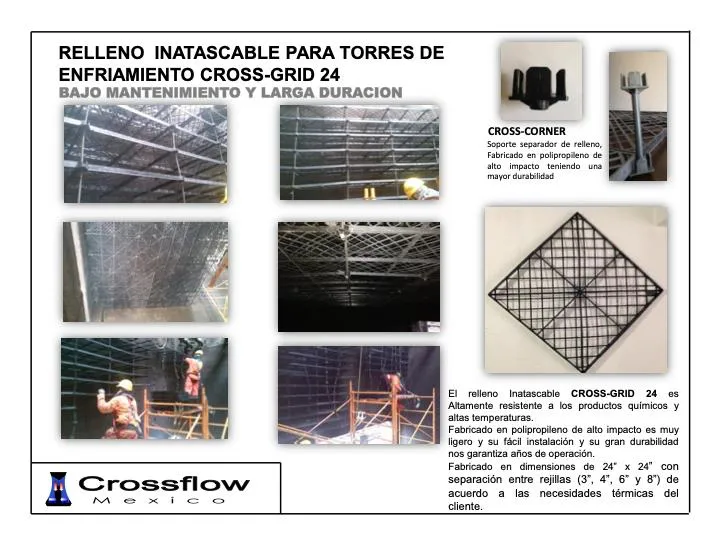Esprea inatascable para torre de enfriamiento