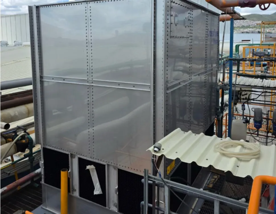 Proyecto de torre de enfriamiento en Jumex Tulpetlac