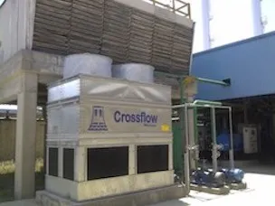 Torre industrial de flujo cruzado