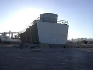 Torre tipo paquete de fibra de vidrio